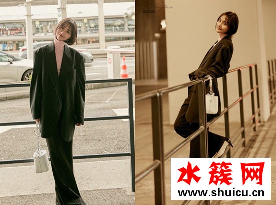 鄭爽巴黎時裝周街拍,這次真的是實名好看!爽妹子韓妝畫法學習一下 鄭爽巴黎街拍