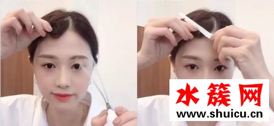 劉海長了怎么吹露額頭