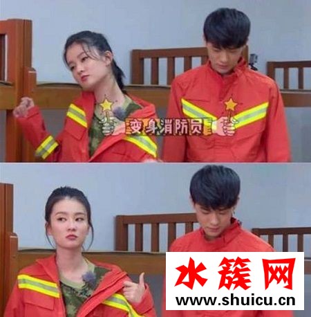 喬欣把消防衣穿成露肩裝的是綜藝節(jié)目 喬欣參加的真人秀 喬欣把消防衣穿成露肩裝