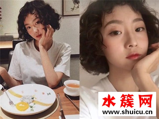 頭發少齊肩短發燙什么卷