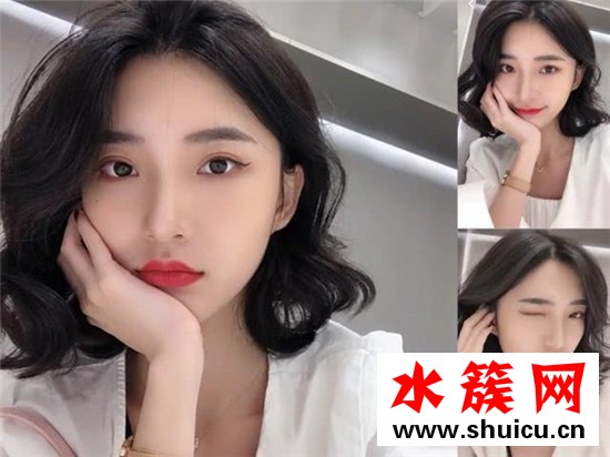 頭發少齊肩短發燙什么卷